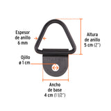 Blíster con 10 Anclajes para Redes de Carga de 3.5 Ton