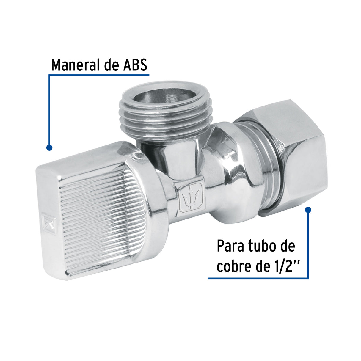 Llave Angular 1/2', 1/4 de Vuelta, Barrilito, Foset