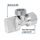 Llave Angular 1/2', 1/4 de Vuelta, Roscable, Foset