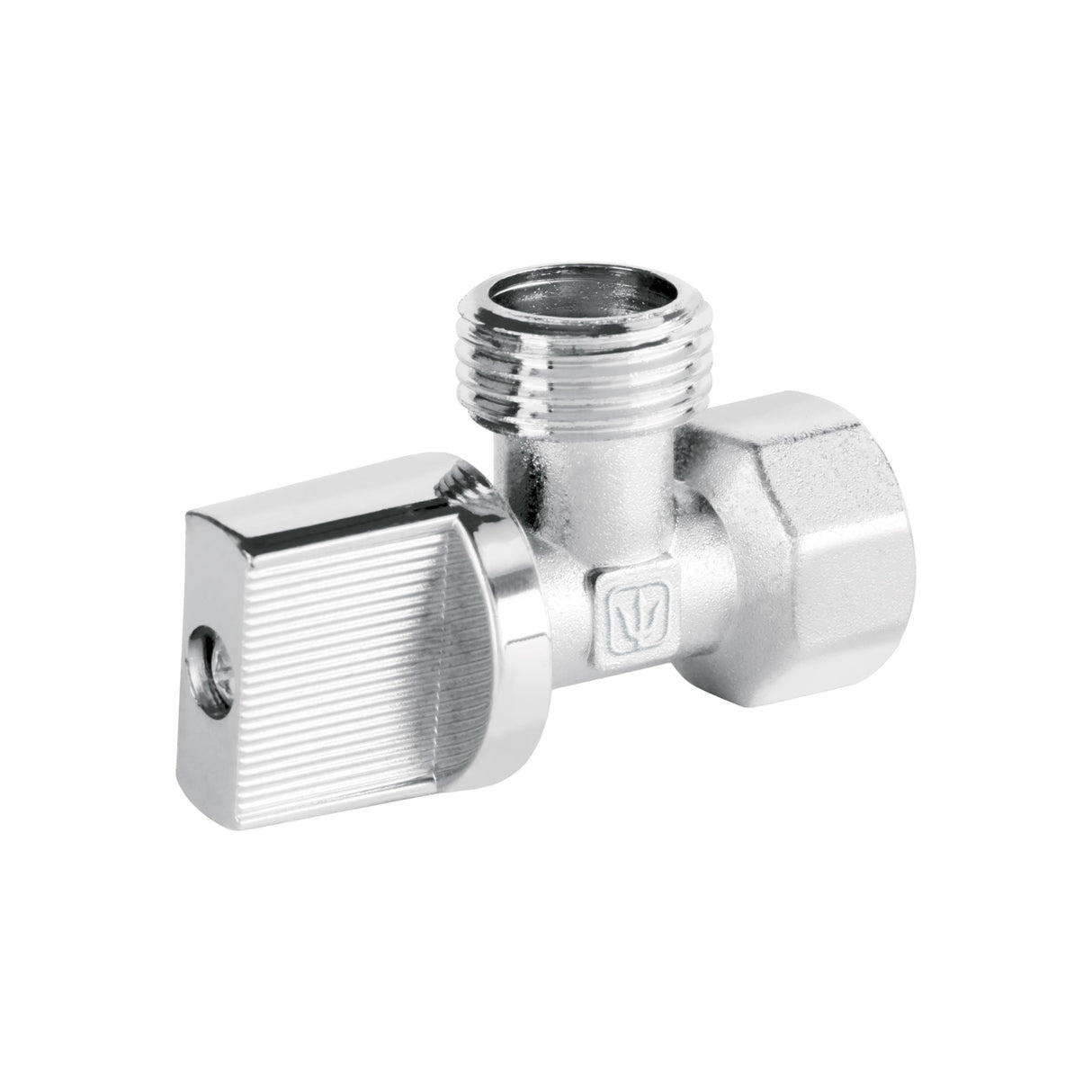 Llave angular 1/2', 1/4 de vuelta, roscable, blíster, BASIC