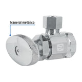 Llave Angular 1/2 X 3/8', Multivuelta, Barrilito, Foset