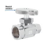 Llave Angular Recta 1/2 X 3/8', Multivuelta, Barrilito, Foset