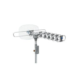 Antena Aérea para TV HD, Giratoria 360° con Control y Cable