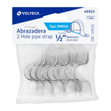 Bolsa C/10 Abrazaderas Tipo Omega 1/2' para Tubo Pared Delgada