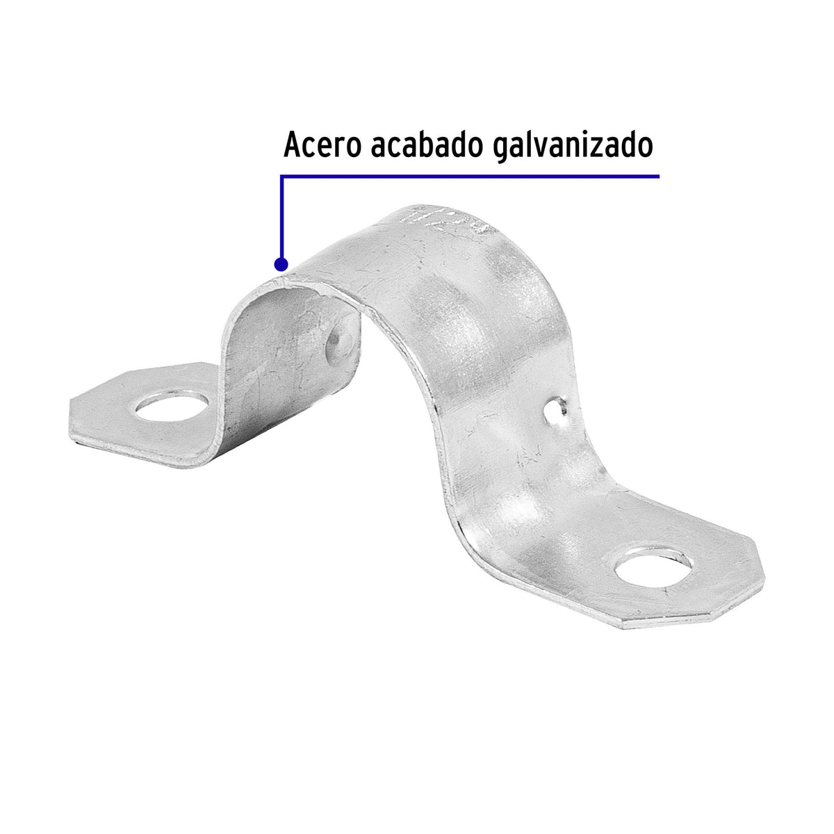 Bolsa C/10 Abrazaderas Tipo Omega 1/2' para Tubo Pared Delgada