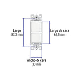 Interruptor Dúplex, 1 Sencillo y 1 de 3 Vías, Línea Classic