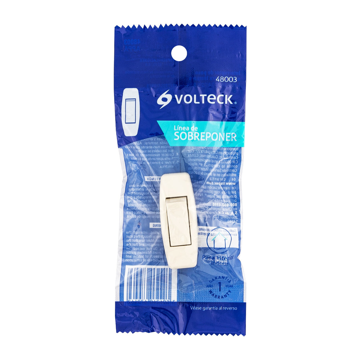 Interruptor de Paso 3 a para Lámpara, 127 V, Volteck