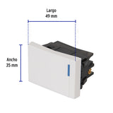 Interruptor Sencillo 1.5 Módulos, Línea Española, Color Blanco