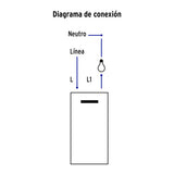 Interruptor Sencillo 1.5 Módulos, Línea Española, Color Blanco