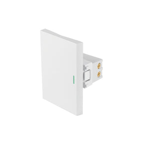 Interruptor sencillo blanco de 3 módulos, línea Lisboa