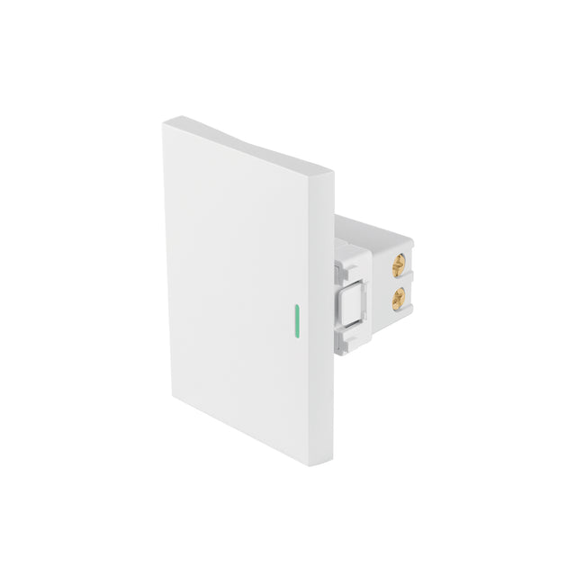 Interruptor sencillo blanco de 3 módulos, línea Lisboa