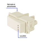 Interruptor de 3 Vías con Luz Piloto, Línea Italiana, Marfil