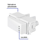 Interruptor Sencillo con Luz Piloto, Línea Italiana, Blanco