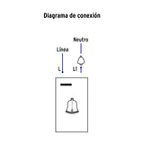 Interruptor para Timbre, 1.5 Módulos, Línea Española, Blanco