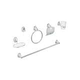Juego de 6 Accesorios para Baño, Cromo, Foset Aqua