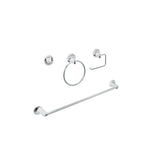 Juego de 4 Accesorios para Baño, Cromo, Foset Aqua
