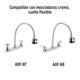 Cuello Flexible para Mezcladora de Fregadero, Cromo, Aqua