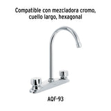 Cuello Curvo para Mezcladora de Fregadero, Cromo, Aqua