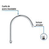 Cuello Curvo para Mezcladora de Fregadero, Cromo, Aqua