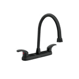 Mezcladora Fregadero 8' Negro, Cuello Largo, Palanca, Aqua