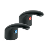 Juego Manerales de Palanca para lav-fregadero, Negro Mate Aqua