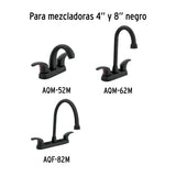 Juego Manerales de Palanca para lav-fregadero, Negro Mate Aqua