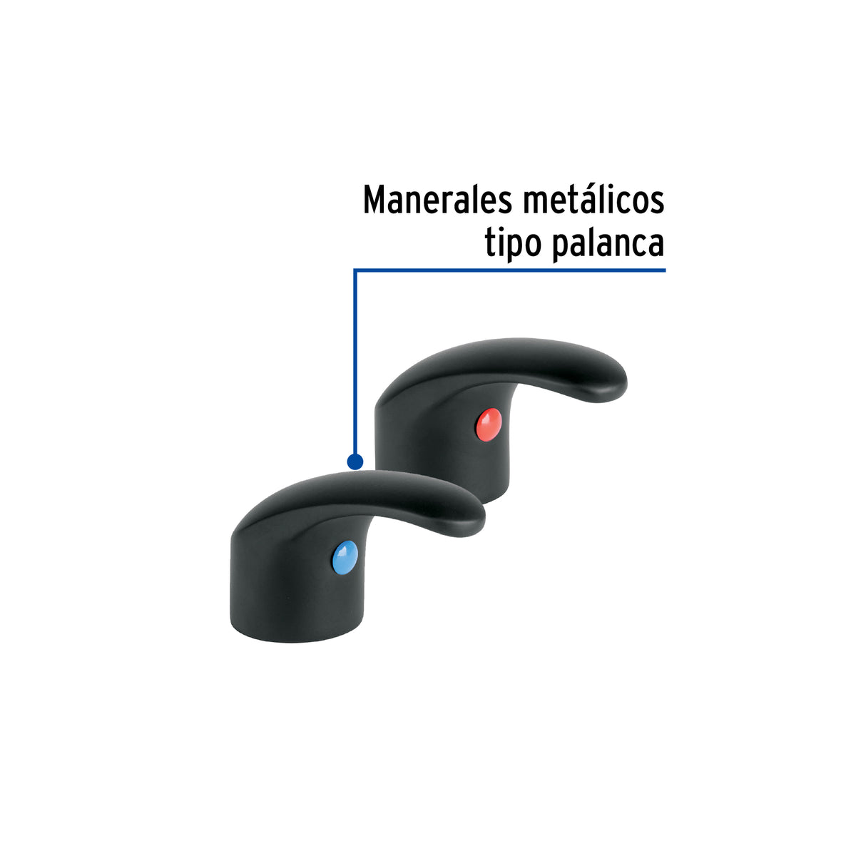 Juego Manerales de Palanca para lav-fregadero, Negro Mate Aqua