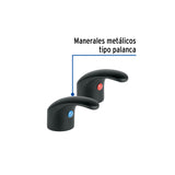 Juego Manerales de Palanca para lav-fregadero, Negro Mate Aqua