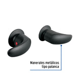 Juego de Manerales de Palanca para Regadera, Negro Mate Aqua