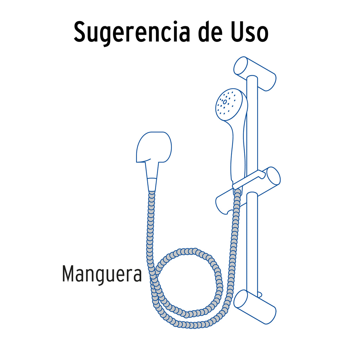 Manguera Plástica de 1.5 m para Regadera, Foset Aqua