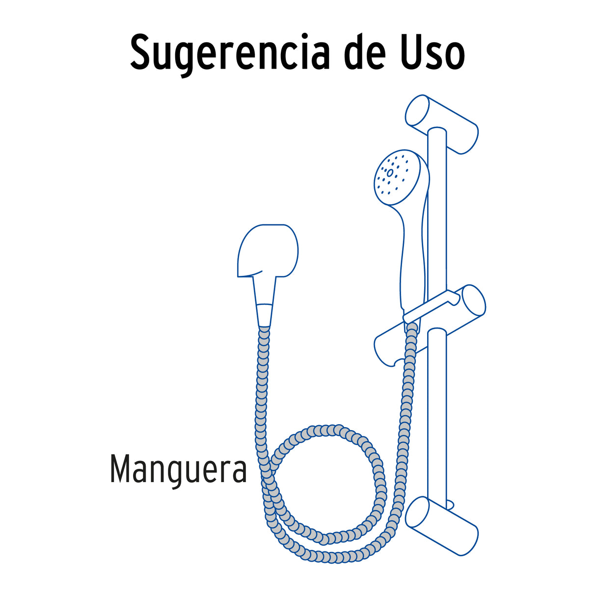 Manguera Lisa para Regadera Teléfono, Satín, Element