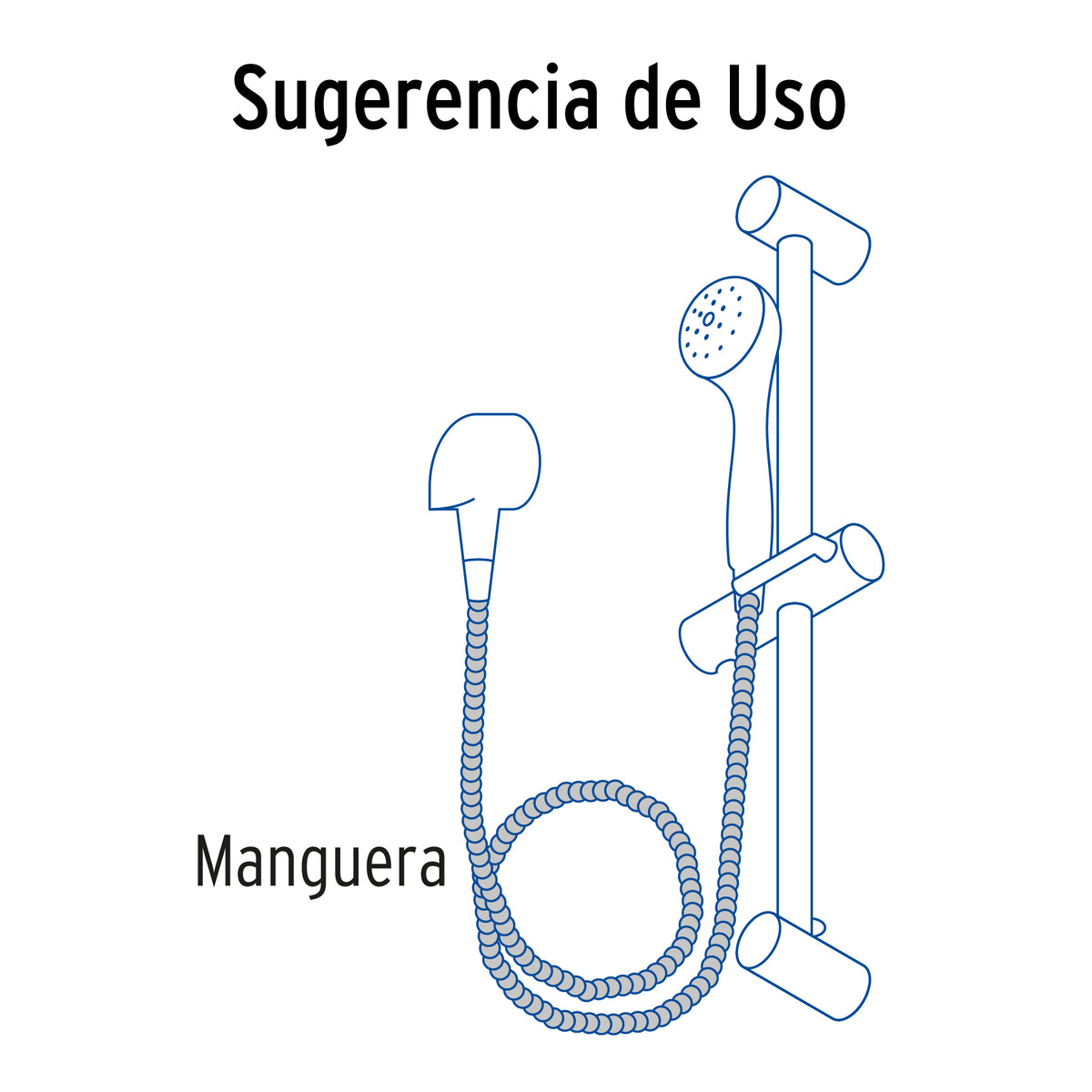 Manguera Lisa para Regadera, Manual, Cromada, Foset Riviera