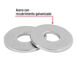 Blíster con 6 Arandelas Planas de 1/2', Fiero