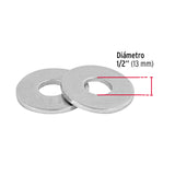 Blíster con 6 Arandelas Planas de 1/2', Fiero