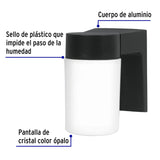 Arbotante de Pared Tipo Vaso, Lámpara No Incluida, Volteck