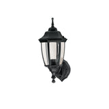 Arbotante Tipo Farol Tradicional Soportado para Exterior, Negro