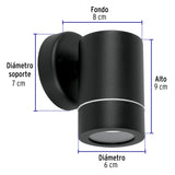 Arbotante de Acento 1 Spot Negro, Lámpara No Incluida