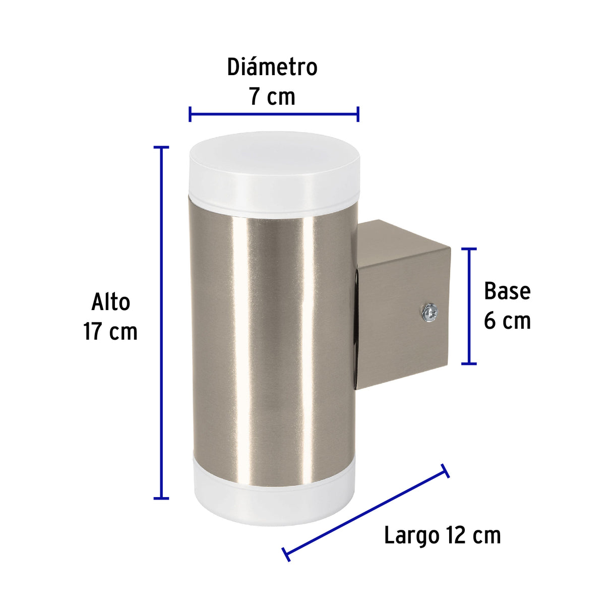 Arbotante LED Exterior 10 W 3000K 2 Spots, 7X17 cm, Volteck