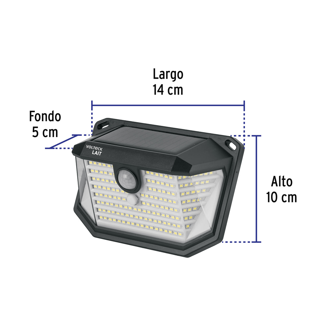 Luminario Solar LED 3 W con Sensor de Movimiento, Volteck