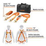 Kit Contra Caídas con Arnés de Tres Anillos, Truper