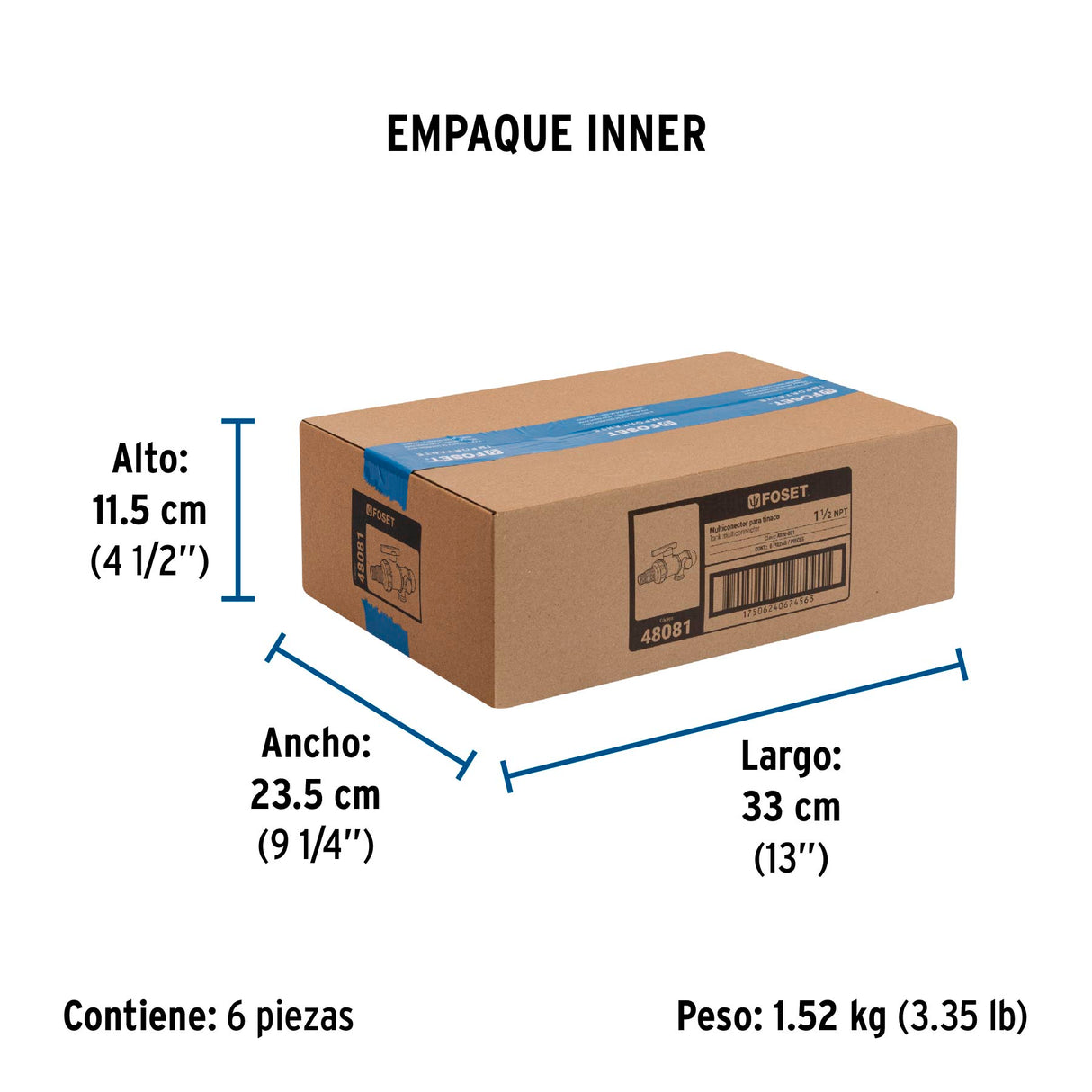 Multiconector Polipropileno para Tinaco, con Válvula, Foset