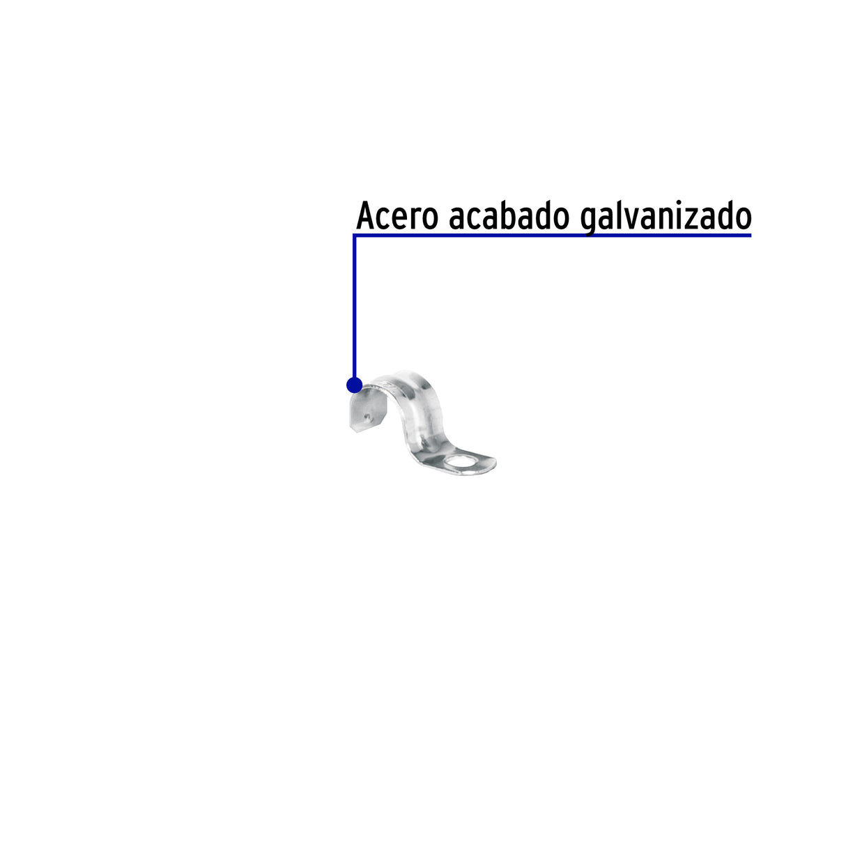 Bolsa C/10 Abrazaderas Tipo Uña 1/2' para Tubo Pared Delgada