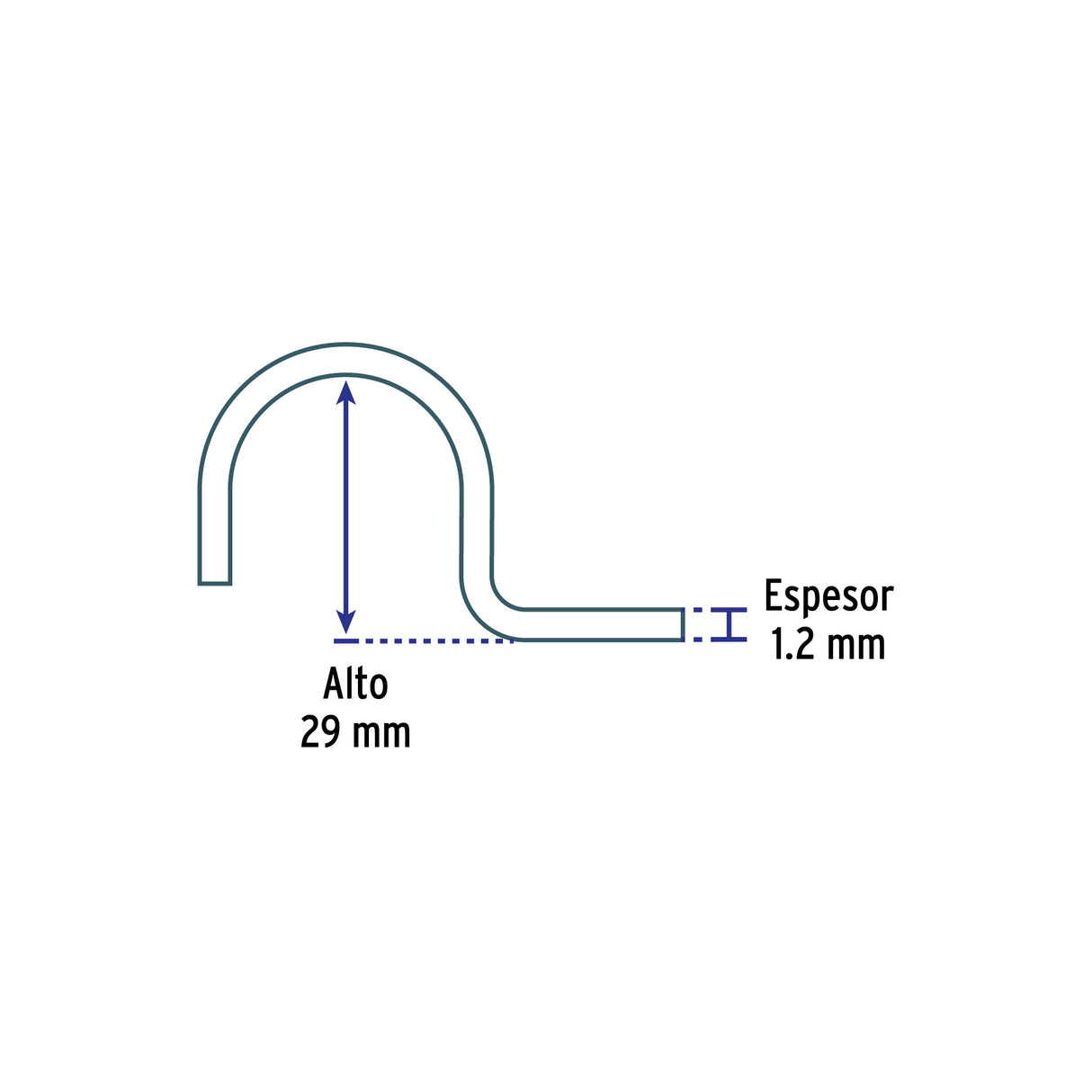 Bolsa C/5 Abrazaderas Tipo Uña 1-1/4' para Tubo Pared Delgada