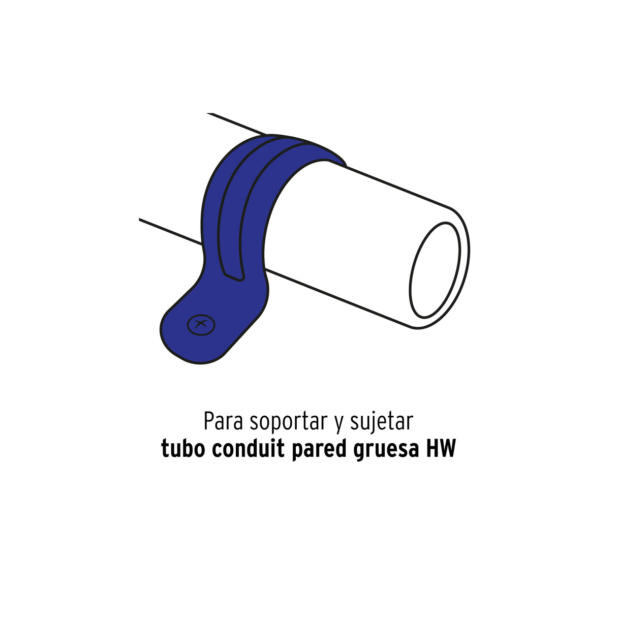 Bolsa C/10 Abrazaderas Tipo Uña 3/4' para Tubo Pared Gruesa