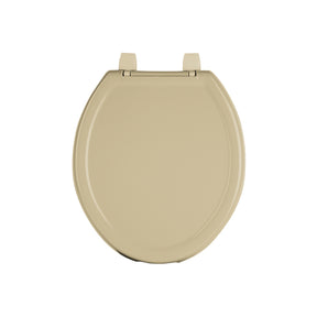 Asiento redondo ligero con tapa para WC, beige, Foset Basic