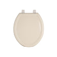 Asiento redondo ligero con tapa para WC, hueso, Foset Basic