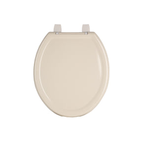 Asiento redondo ligero con tapa para WC, hueso, Foset Basic