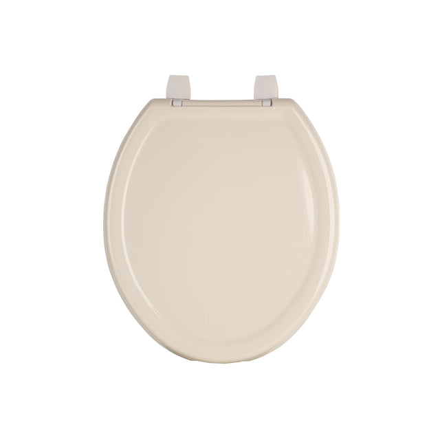 Asiento redondo ligero con tapa para WC, hueso, Foset Basic