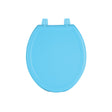 Asiento redondo ligero con tapa para WC, azul, Foset Basic