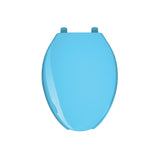 Asiento Alargado con Tapa para Wc, Abierto, Azul, Foset